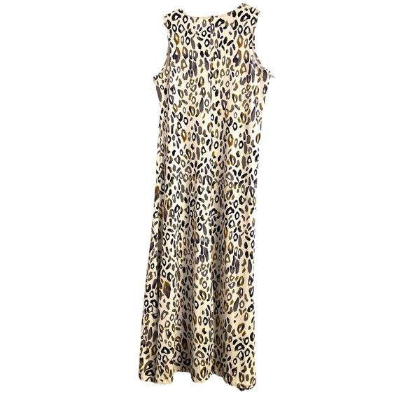 Attitudes by Renee Animal Print Stretch Maxi Tank Dress size Small - Picture 2 of 7